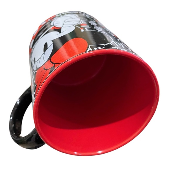 Disney Large Black & Red Minnie Mouse Typographic Ceramic Mug 20 oz. - Picture 7 of 9